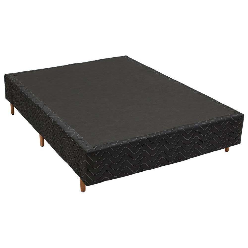 Cama Box Casal: Colchão Molas MasterPocket Ensacadas Polar   Diamond + Base CRC Rústico Black(138x188) - 5