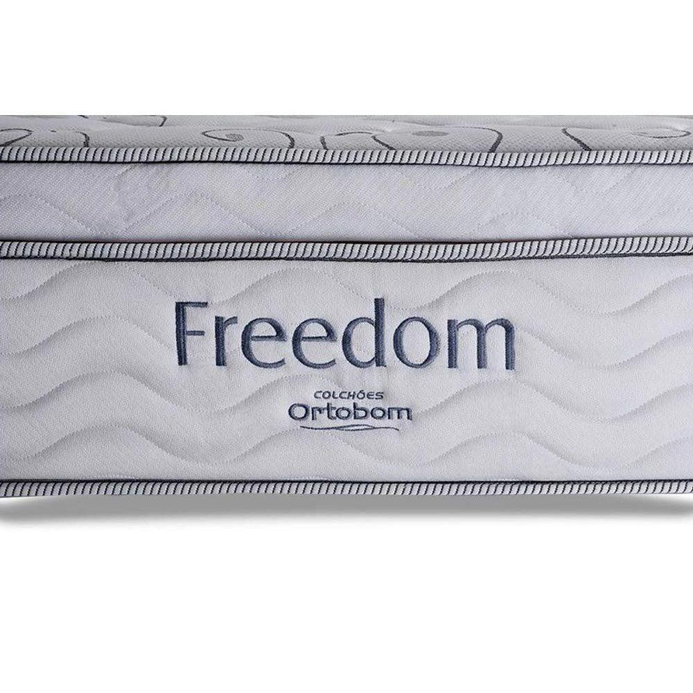 Cama Box King: Colchão Molas Superpocket Ensacadas Ortobom Freedom + Base Branco(193X203) - 3