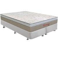 Cama Box King: Colchão Molas Bonnel Orthoflex Florença + Base CRC Courano White(193x203) - 1