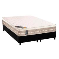 Cama Box Queen: Colchão Molas Castor Tecnopedic Premium + Base CRC Suede Black(158x198) - 1