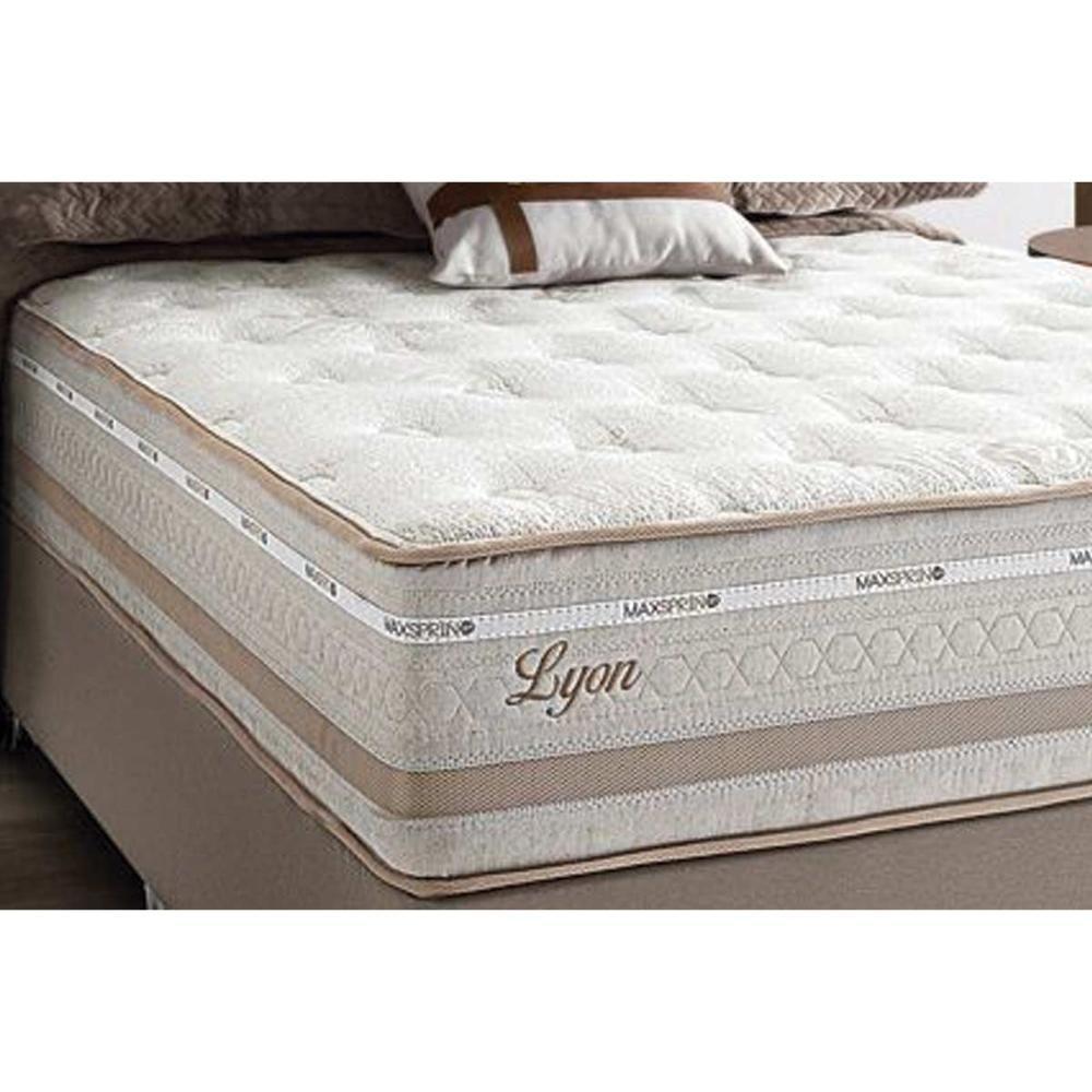 Cama Box Queen: Colchão Molas Herval Maxspring Lyon + Base CRC Courano Clean(158x198) - 2
