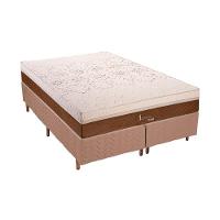 Cama Box Queen: Colchão Molas Ensacadas Polar Master Jasmim + Base Crc Rústico Clean(158X198) - 1
