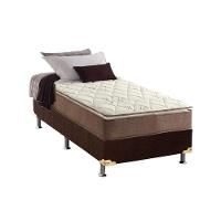 Cama Box Solteiro: Colchão Anatômico Anjos D28/AG65 Star + Base CRC Suede Brown(88x188) - 1