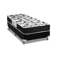 Cama Box Solteiro: Colchão Espuma D33 Luckspuma Supreme + Base CRC Suede Black(88x188) - 1