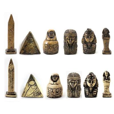 Peças De Xadrez Em Resina - Coleção Egito