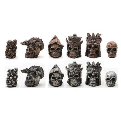 Peças De Xadrez Em Resina - Coleção Caveiras Gótica
