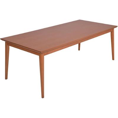 Mesa Jantar Califórnia Em Madeira Maciça Com Tampo Lâminado 180x100 Amêndoa