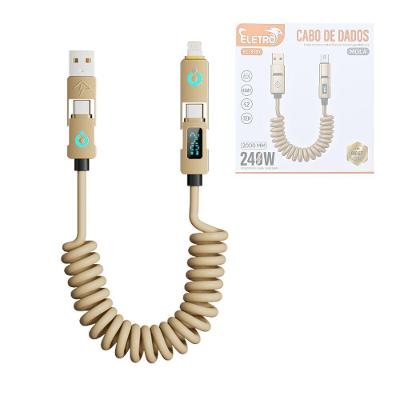 Cabo De Dados Mola 4 Em 1 Conexão 2 Metros 240w