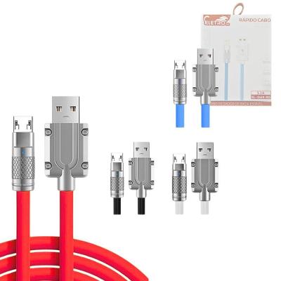 Cabo De Dados V8 1 Metro Silicone Acabamento Em Metal