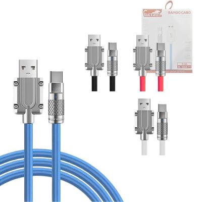 Cabo De Dados Tipo-c 1 Metro Silicone Acabamento Em Metal