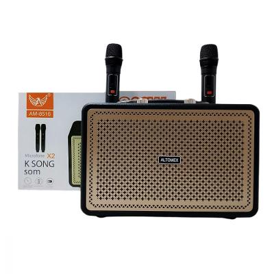 Caixa De Som Karaokê Sem Fio Bluetooth 02 Microfones 200w