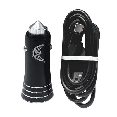 Carregador Veicular 12v Turbo 02 Portas Usb Tipo-c 4.8a