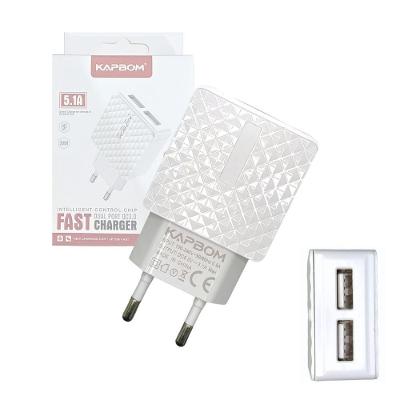 Fonte Carregador 5.1a Fast Charger Qc 3.0 Duas Porta