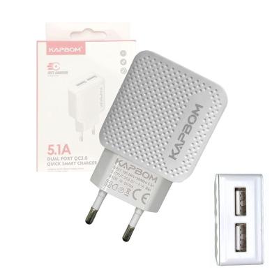 Fonte Carregador 3.1a Fast Charger Qc 3.0 Duas Porta