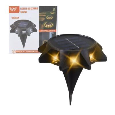 Luminária Solar De Piso E Parede Com Led Quente 8