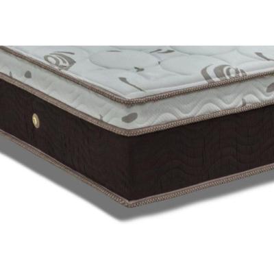 Cama Box Solteiro: Colchão Molas Ensacadas Ortobom SuperPocket Sleep King Látex + Base CRC Suede Brown(88x188)