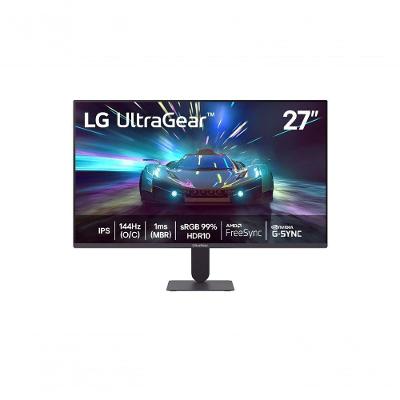 Monitor LG UltraGear™ 27G411A-B, 144Hz (O/C), Tela IPS FHD 27", 1ms (MBR), NVIDIA G-SYNC, AMD FreeSync, HDR10, sRGB 99%