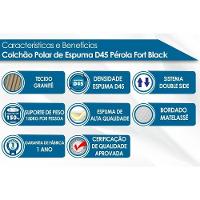 Cama Box Solteiro: Colchão Espuma Polar D45 Pérola + Base Crc Rústico Black(88X188) - 2