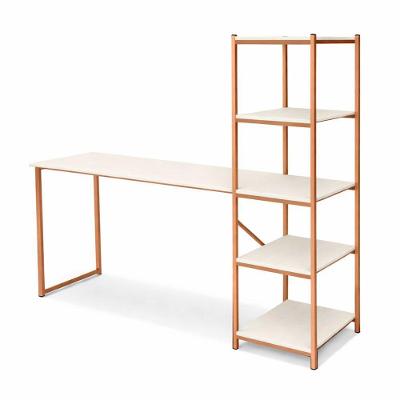 Escrivaninha Mesa Para Estudo E Home Office Tower Klm Store Bronze Com Off White