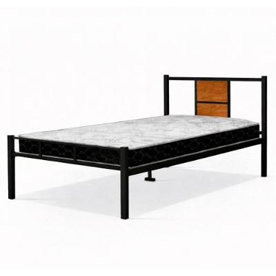 Cama Juvenil Solteiro Ravena Com Colchão Solteiro 88cm Klm Preto/canela