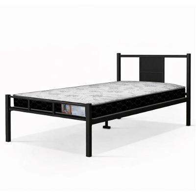 Cama Juvenil Solteiro Ravena Com Colchão Solteiro 88cm Klm Preto/preto