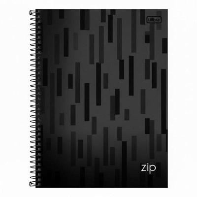 Caderno Espiral Universitário Zip Listras 10 Matérias Preto - Tilibra
