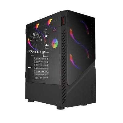 Gabinete Gamer Set Black Vulcan - Lateral Em Vidro -...