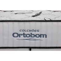 Cama Box Baú c/Auxiliar Solteiro: Colchão Espuma Ortobom D45 Highfoam + Base CRC Courano White(88x188) - 2