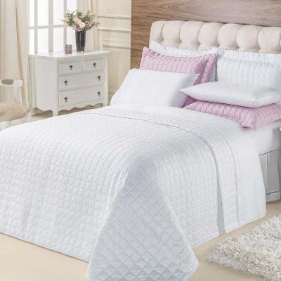 Kit Cobre Leito Top Line Casal King 3 Peças 100% Poliéster - Branco