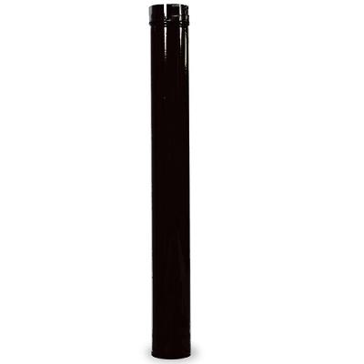 Cano para Chaminé 1 Metro Esmaltado Preto Venax para Lareira Diâmetro 110mm