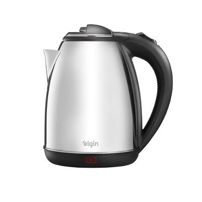 Chaleira Elétrica Elgin 1,8L Inox Prata 110V com Desligamento Automático e Jarra sem Fio