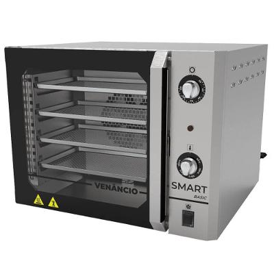 Forno Industrial Convector Venâncio Elétrico Smart Basic 4 Esteira Corpo E Painel Inox 110V Fcsb4e
