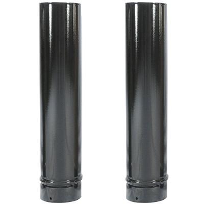 Kit 2 Canos Para Chaminé Venax Esmaltado Preto 1/2 Metro 110 Mm 7592