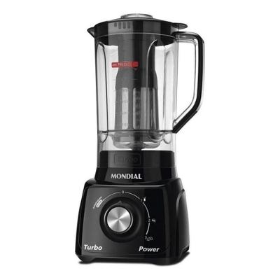 Liquidificador Portatil 2.2 Litros Mondial Turbo Power Preto L99 110V