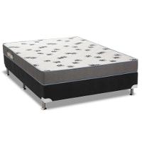 Cama Box Viúva: Colchão Espuma D33 Ortobom Light + Base Crc Courano Black(128X188) - 1