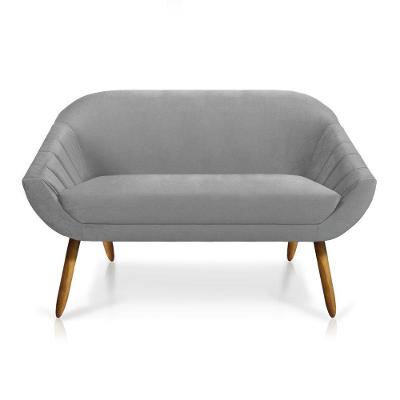 Namoradeira Veludo Castanho Cinza