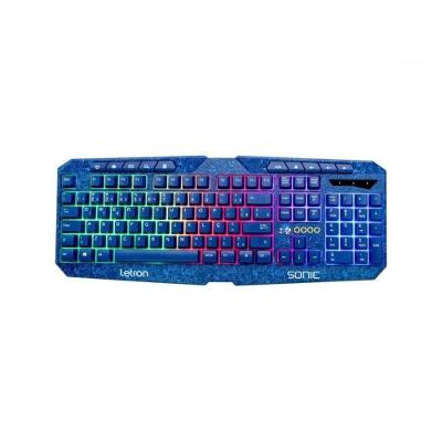 Teclado Gamer Letron Sonic Usb Led Azul