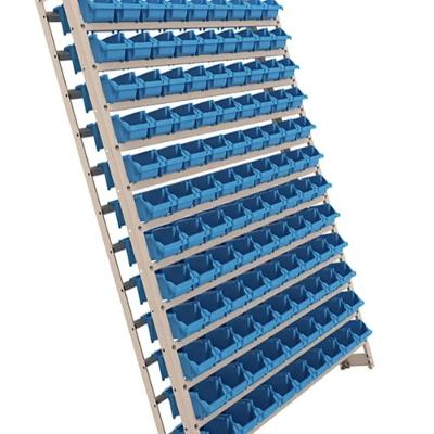 Estante Gaveteiro Metálica N3 150x101,5x18,5cm Com 108 Peças 108/3 Azul Worker