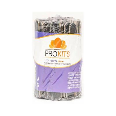 Lixa De Unha 8cm Com 100 Unidades Preta Prokits