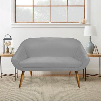 Namoradeira Suede Cinza Castanho