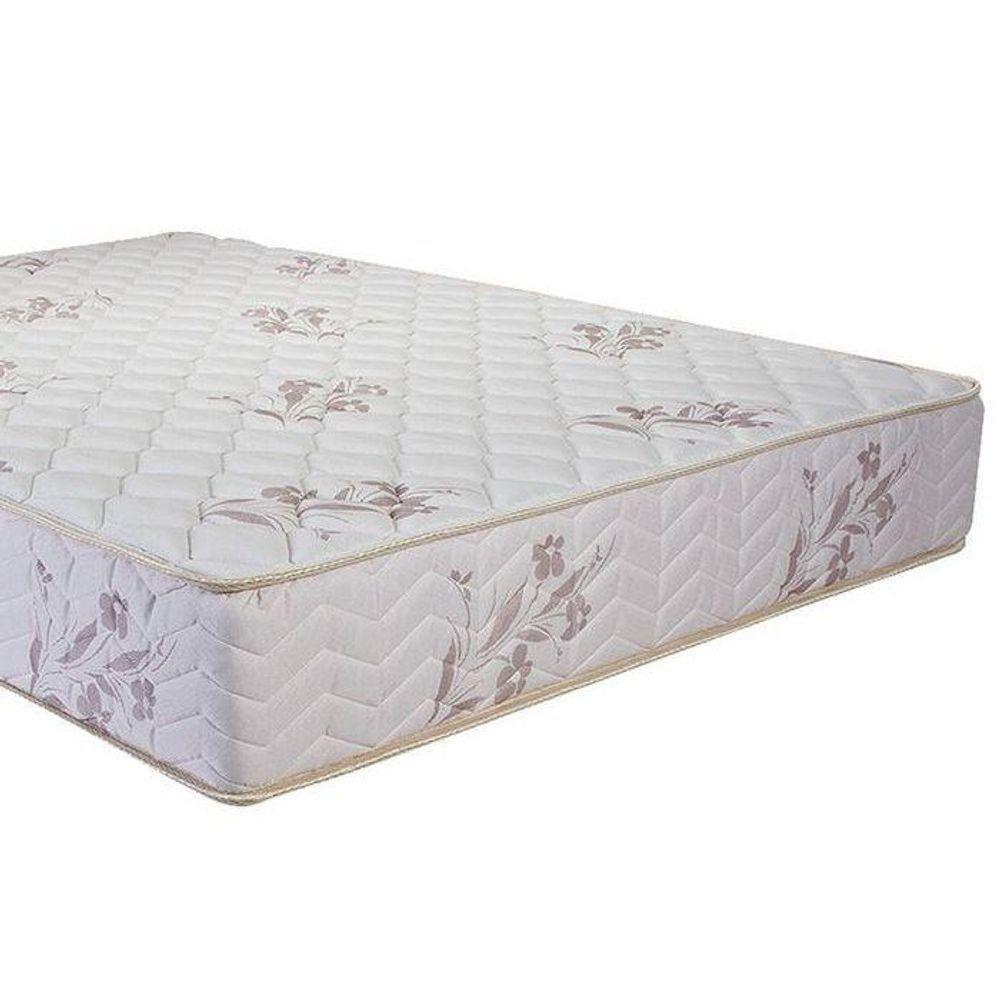 Cama Box Baú Queen: Colchão Espuma D33 Luckspuma Supreme Floral Pró Saúde Duplo + Base CRC Courano White(158x198) - 5