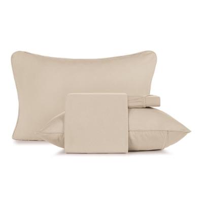 Jogo De Cama Casal 4 Peças Altenburg Malha Fio Penteado Bege Mocha