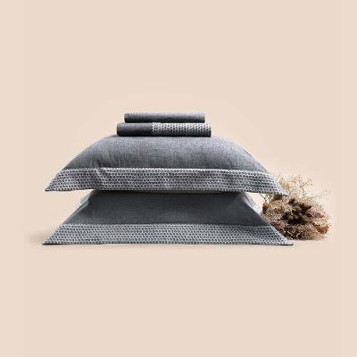 Jogo De Cama Queen Altenburg Haus Chambray De Algodão Spectro Cinza