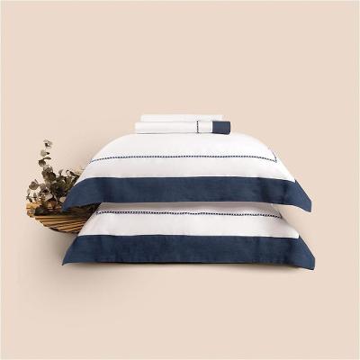 Jogo De Cama Queen Altenburg Haus Algodão Egípcio E Linho Supremo Azul Intenso