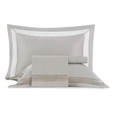 Jogo De Cama Queen Altenburg Cetim Bambu 300 Fios Unitá Cinza