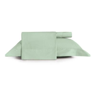 Jogo de Cama Solteiro Algodão Lux 200 Fios Percal 3 Peças Verde Claro Altenburg