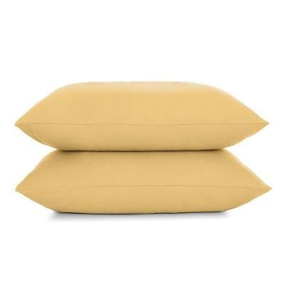 Jogo De Fronha Altenburg 2 Peças Malha Fio Penteado Amarelo Mostarda