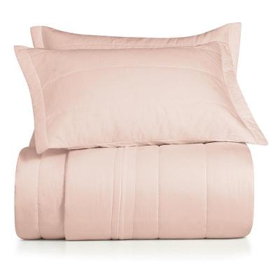 Jogo De Colcha King 3 Peças Altenburg Algodão Lux 200 Fios Rosa Lille