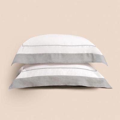 Jogo De Fronhas Altenburg Haus Algodão Egípcio E Linho Supremo Cinza Boho