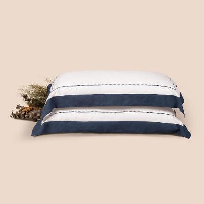 Jogo De Fronhas Altenburg Haus Algodão Egípcio E Linho Supremo Azul Intenso 50cm X 90cm